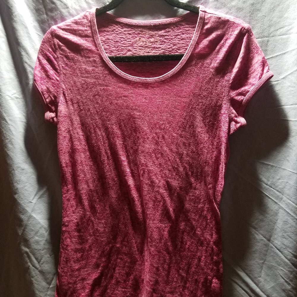 Mudd Magenta/Pink Semi Sheer T